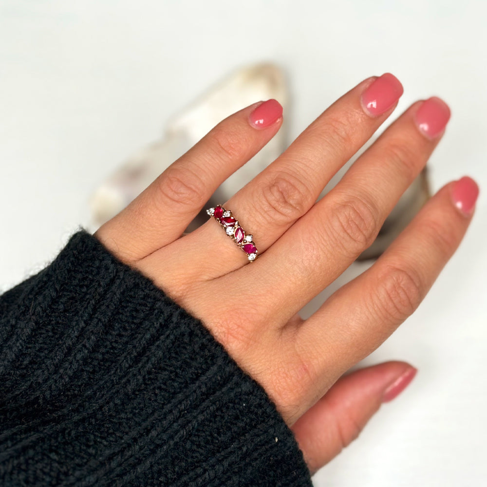 Vintage 1.2ct Ruby & Diamond Ring