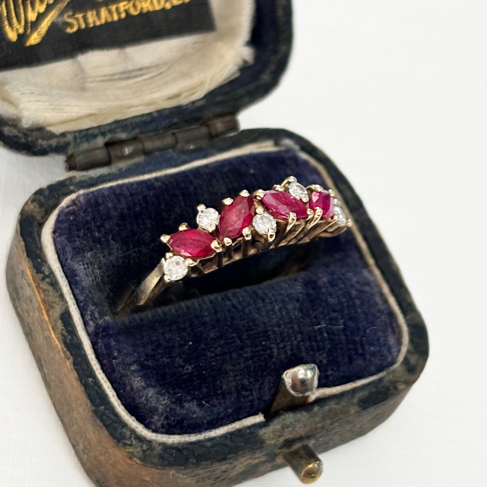 Vintage 1.2ct Ruby & Diamond Ring