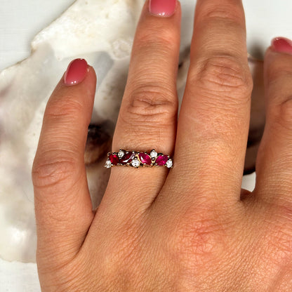 Vintage 1.2ct Ruby & Diamond Ring