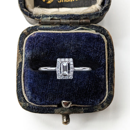 Vintage Baguette Diamond Cluster Ring