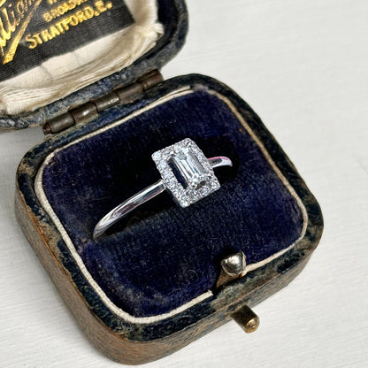 Vintage Baguette Diamond Cluster Ring