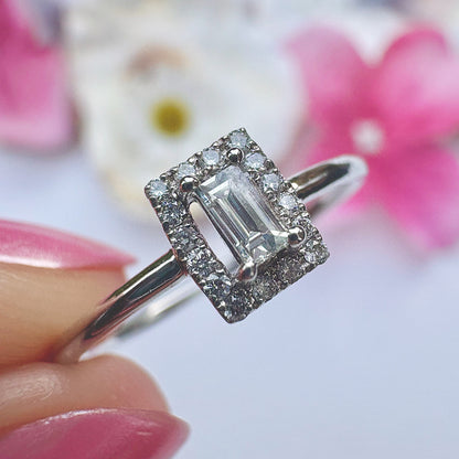 Vintage Baguette Diamond Cluster Ring