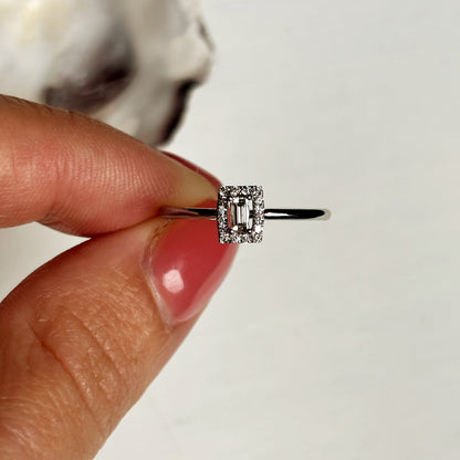 Vintage Baguette Diamond Cluster Ring