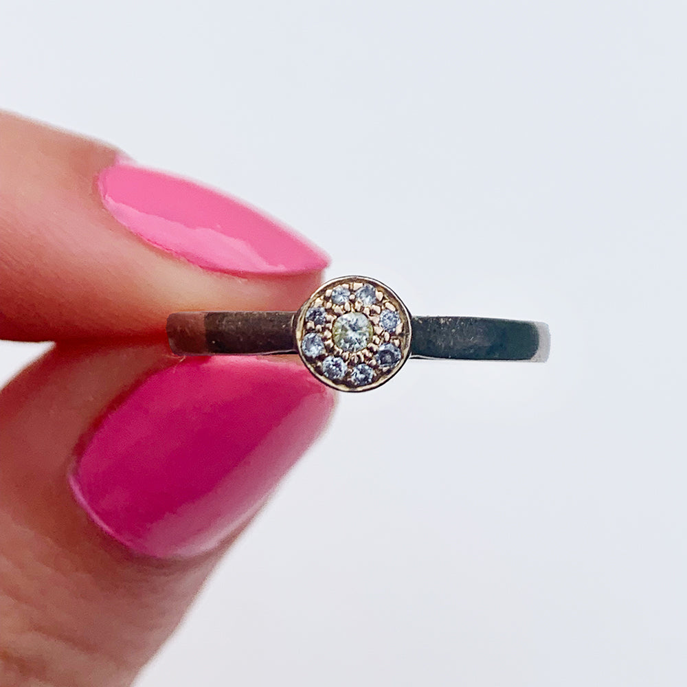 Vintage Diamond Cluster Ring