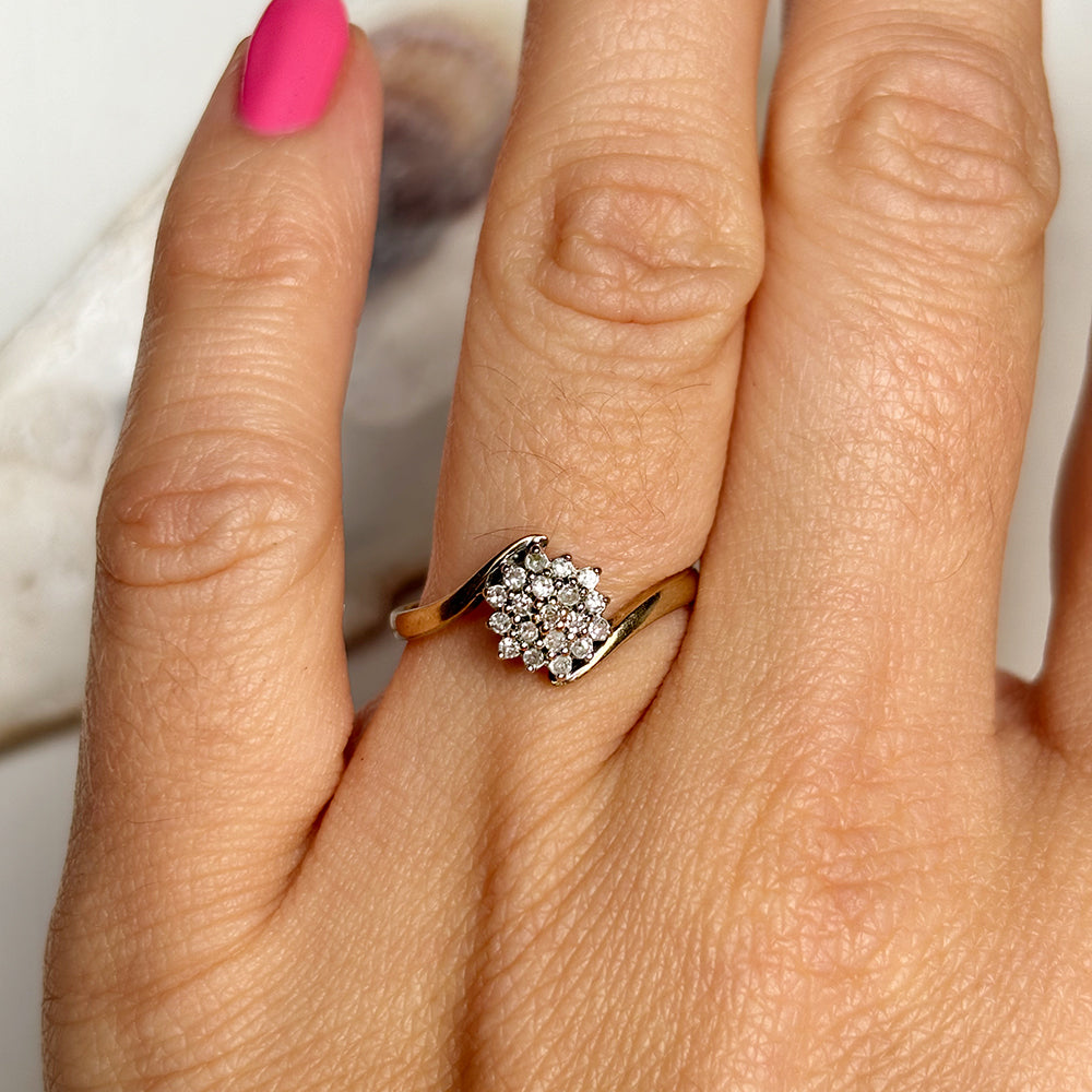 Vintage Diamond Cluster Ring