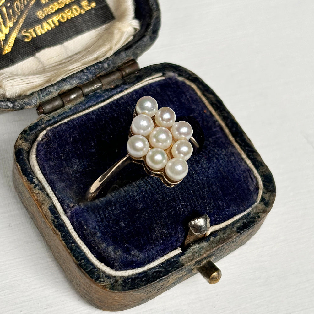 Vintage Pearl Cluster Ring