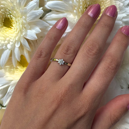 Vintage Diamond Floral Cluster Ring