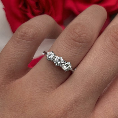 Vintage 0.65ct Diamond Trilogy Ring