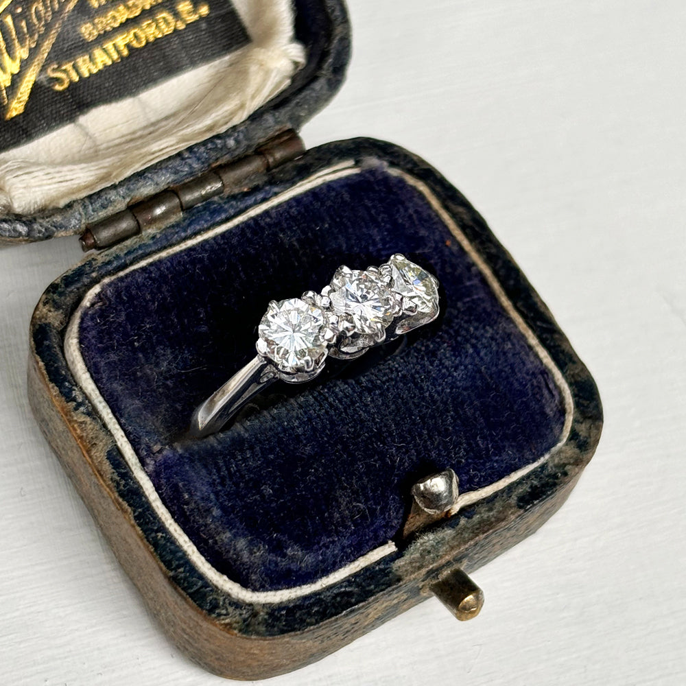 Vintage 0.65ct Diamond Trilogy Ring