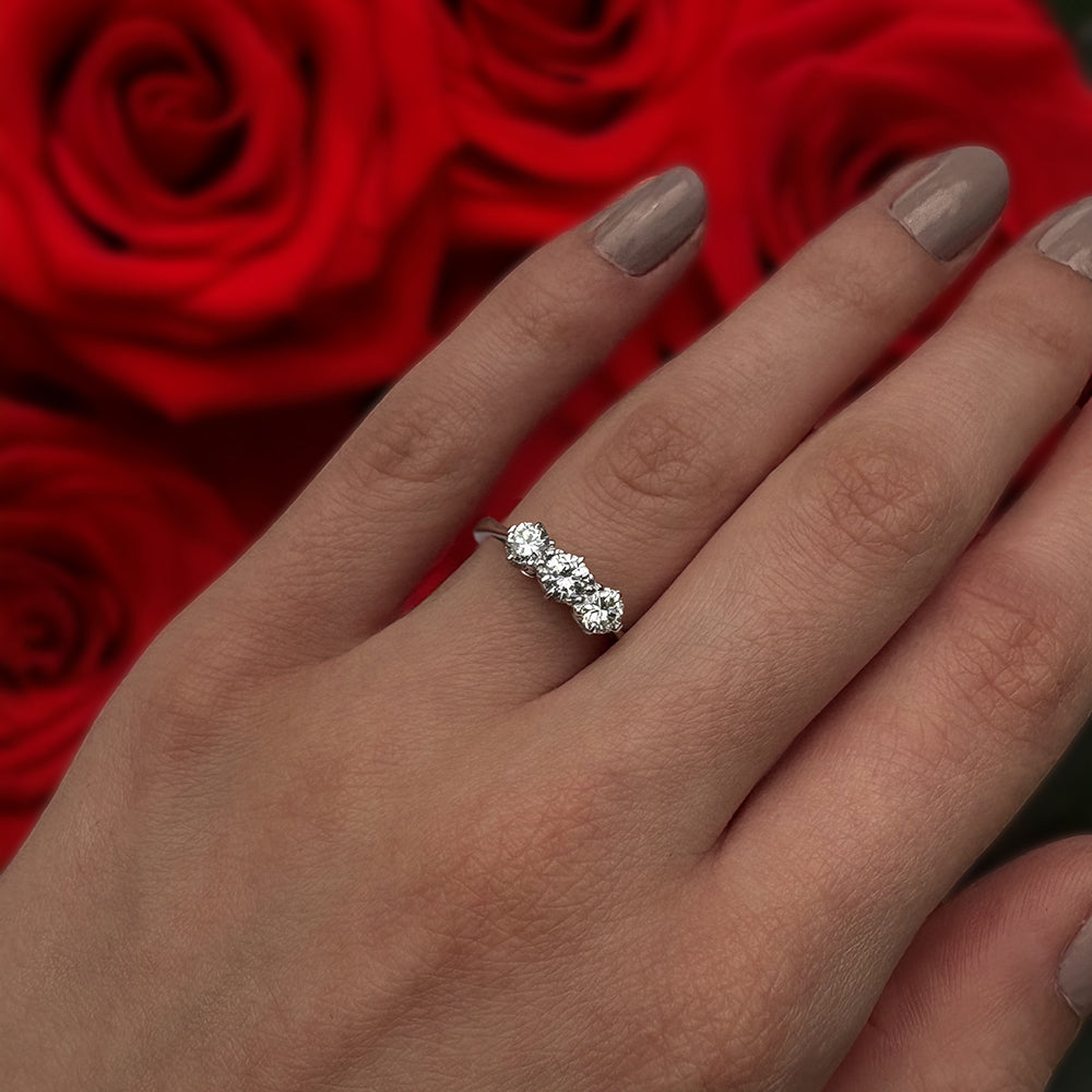 Vintage 0.65ct Diamond Trilogy Ring