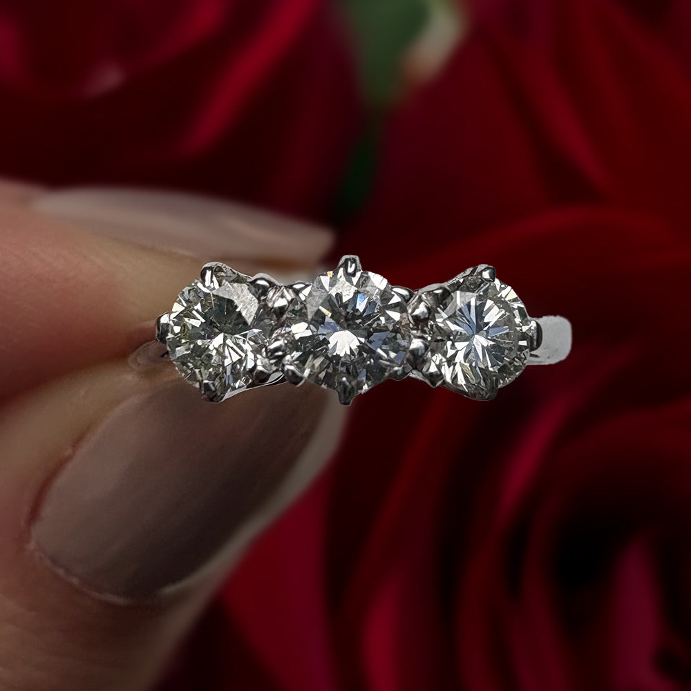 Vintage 0.65ct Diamond Trilogy Ring