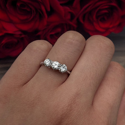 Vintage 0.65ct Diamond Trilogy Ring