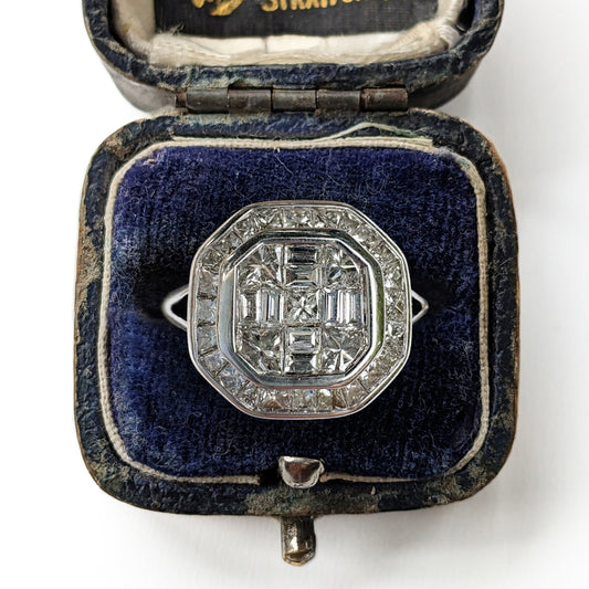 Vintage Vari-Cut Diamond Cluster Ring