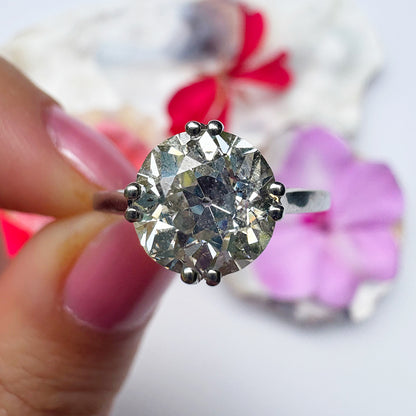 Antique 2.57ct Old European Cut Diamond Solitaire Ring