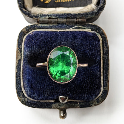 Antique 1817 Oval Cut 6.15ct Emerald Ring