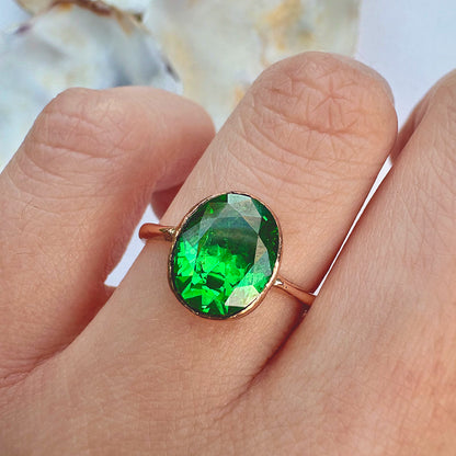 Antique 1817 Oval Cut 6.15ct Emerald Ring