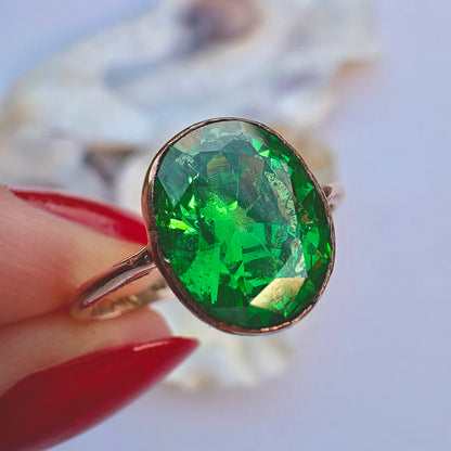 Antique 1817 Oval Cut 6.15ct Emerald Ring