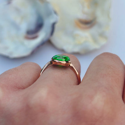 Antique 1817 Oval Cut 6.15ct Emerald Ring