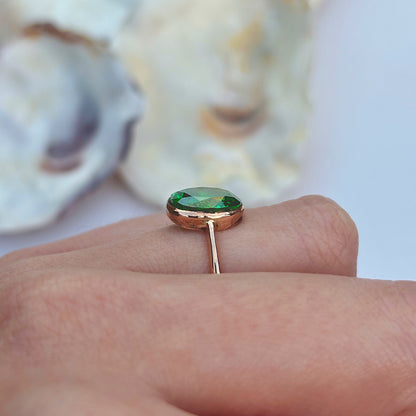 Antique 1817 Oval Cut 6.15ct Emerald Ring