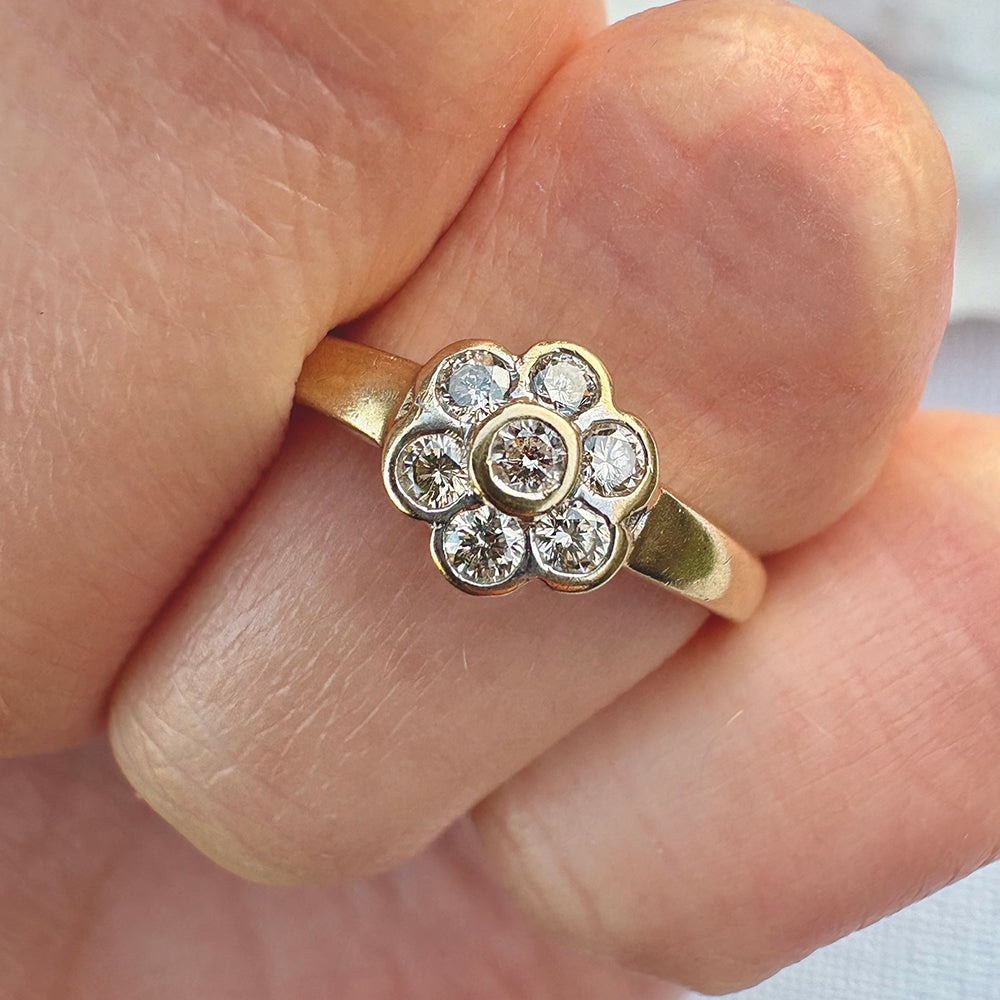 2003 Vintage Diamond Daisy Ring