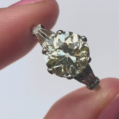 Vintage 1.52ct Diamond Solitaire Engagement Ring