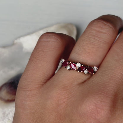 Vintage 1.2ct Ruby & Diamond Ring