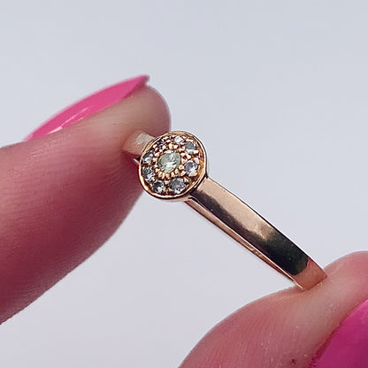 Vintage Diamond Cluster Ring