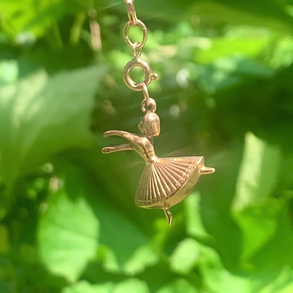 Vintage Gold Ballerina Pendant