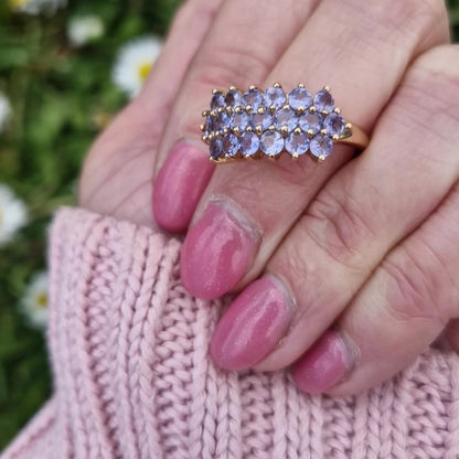 1999 Vintage Tanzanite Cluster Ring