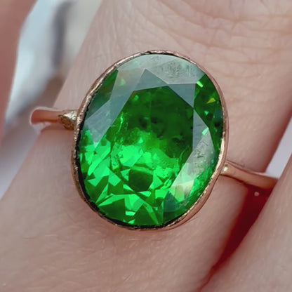 Antique 1817 Oval Cut 6.15ct Emerald Ring