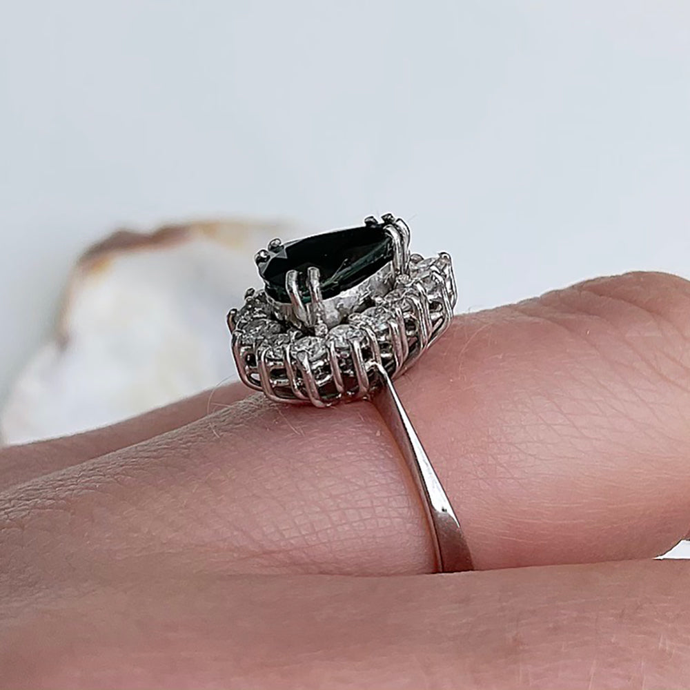 Black Stone Ring aurora With Indian Black Star - Etsy | Black stone ring,  Rings for men, Vintage engagement rings art deco