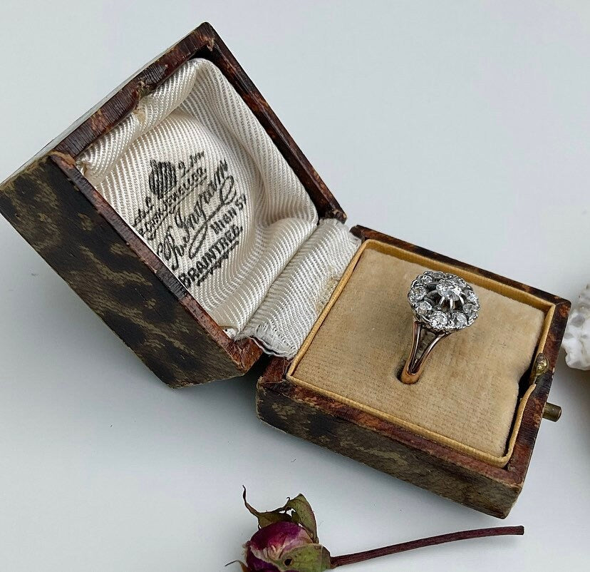 Antique Tortoise Shell Ring Box